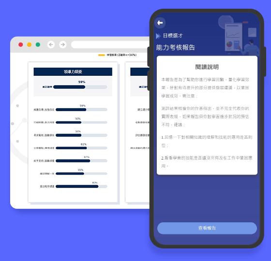 學後能力考核，清楚看見進步軌跡！
